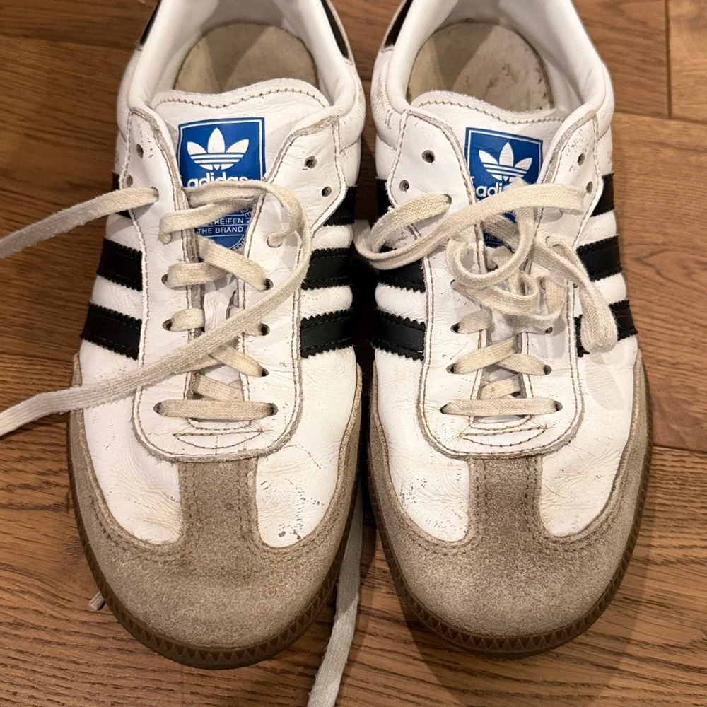 Adidas White and Black Classic samba Sneakers - Picture 6 of 8